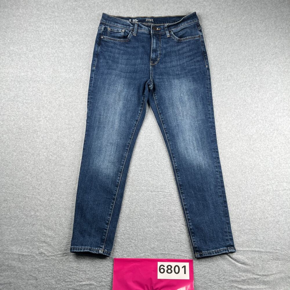 A New Approach Denim Jeans High Rise Skinny Ankle Womens Size 10 Blue Distressed